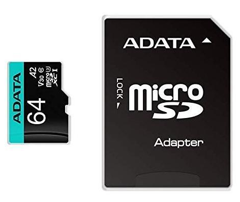 ADATA | Premier Pro UHS-I U3 V30S | 64 GB | MicroSDXC | Flash memory class 10 | Adapter