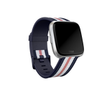 Fitbit | Versa-Lite Woven Hybrid Band, large, navy/pink | The Fitbit Versa woven hybrid band is made of polyester woven material on top and fluoroelastomer material on the bottom with an aluminium buckle. | The Fitbit Versa woven hybrid band is not water 