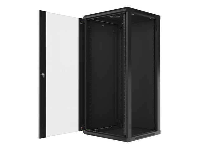 Lanberg | Rack cabinet 19" wall-mount 27U/600x600 (flat pack) | WF01-6627-10B | Black