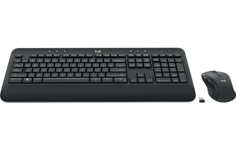 Belaidė klaviatūra ir pelė Logitech Advance Wireless MK545, klaviatūros išdėstymas US, Juoda