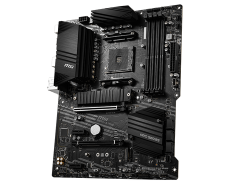 MSI | B550-A PRO | Processor family AMD | Processor socket AM4 | DDR4 DIMM | Memory slots 4 | Supported hard disk drive interfaces SATA, M.2 | Number of SATA connectors 6 | Chipset AMD B550 | ATX