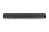 CAT 6A | Patch Panel | RJ45, 8P8C | Suitable for 483 mm (19") cabinet mounting; Transmission properties: Category 6A, Class EA; Area of application: Up to 500 MHz, 10GBase-T; Size:482.6 x 44 x 109mm | RJ45 shielding (Tinned bronze)