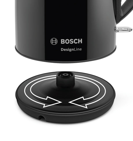 Bosch | Kettle | DesignLine TWK3P423 | Electric | 2400 W | 1.7 L | Stainless steel | 360° rotational base | Black