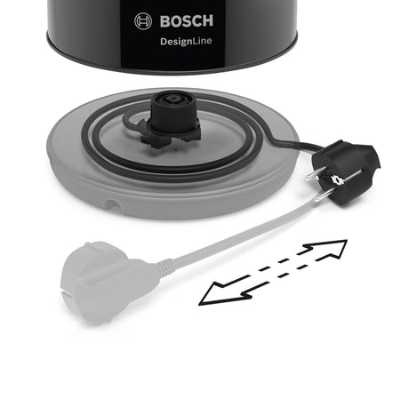 Bosch | Kettle | DesignLine TWK3P423 | Electric | 2400 W | 1.7 L | Stainless steel | 360° rotational base | Black