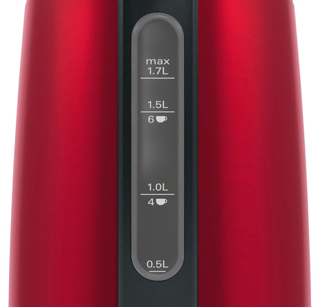 Bosch | Kettle | DesignLine TWK3P424 | Electric | 2400 W | 1.7 L | Stainless steel | 360° rotational base | Red
