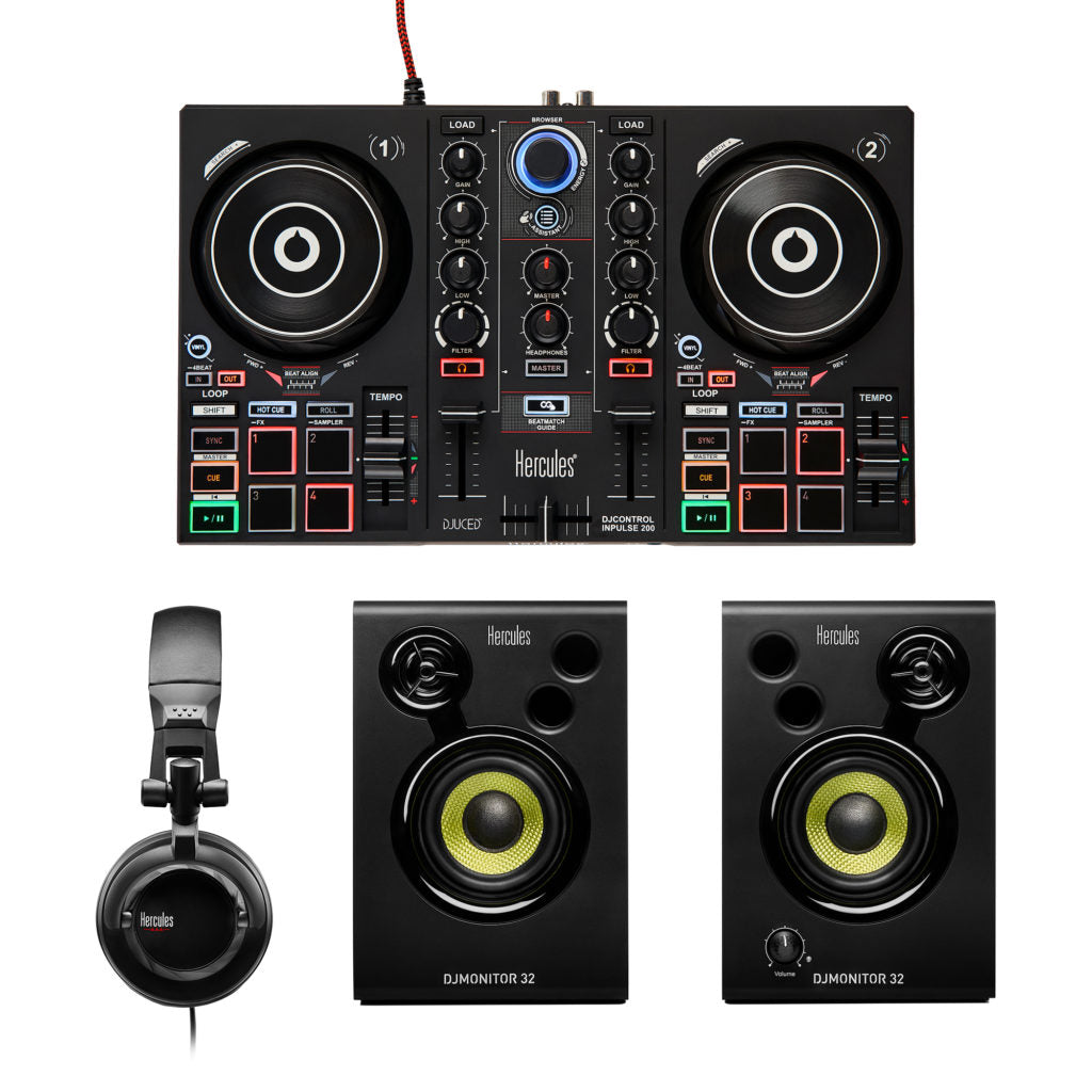 Hercules | DJ Learning Kit MK2 | Speakers | USB connectivity