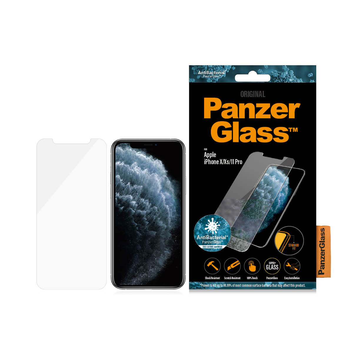 PanzerGlass | 2661 | Screen Protector | iPhone | X/XS | Tempered glass | Transparent