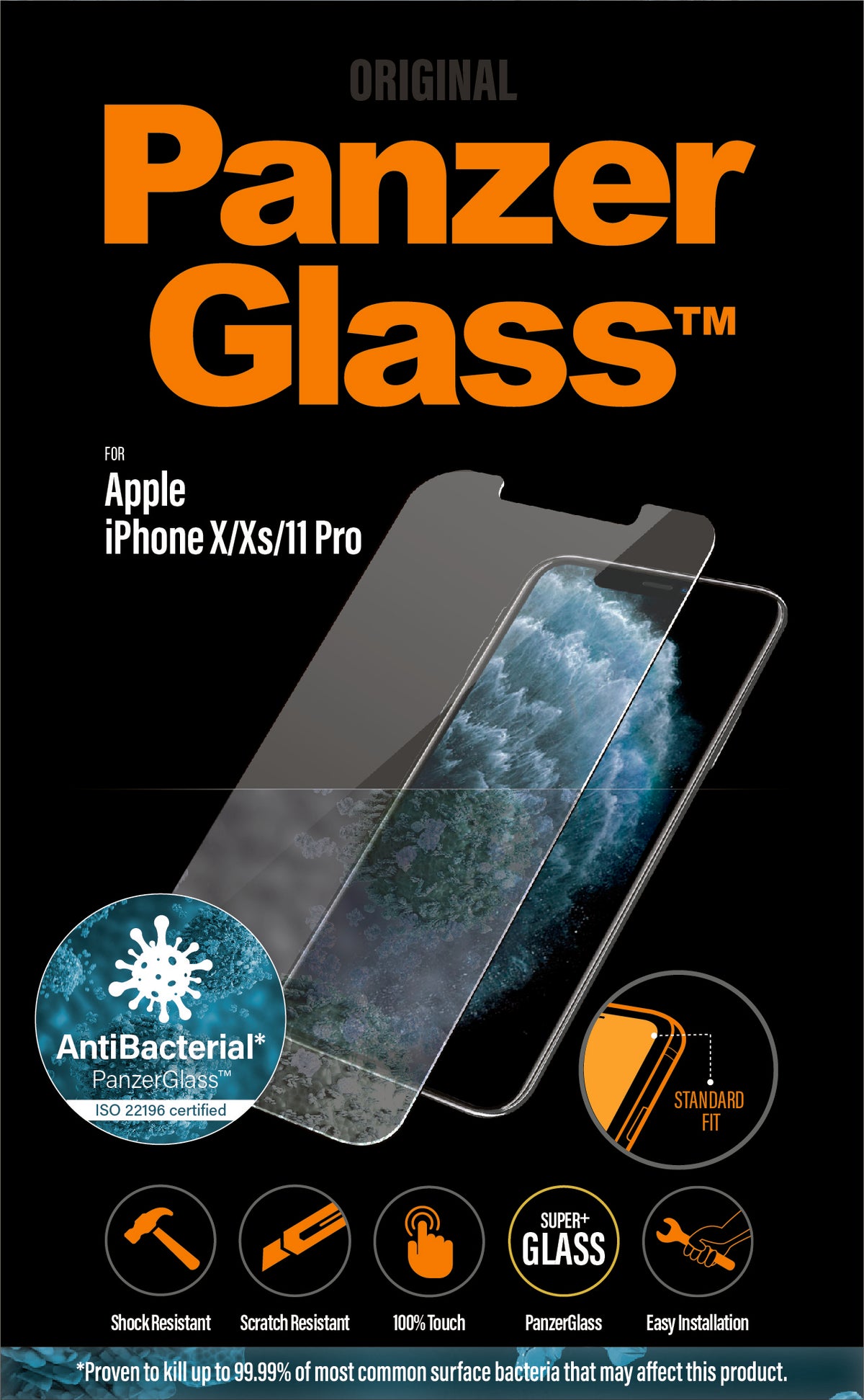 PanzerGlass | 2661 | Screen Protector | iPhone | X/XS | Tempered glass | Transparent