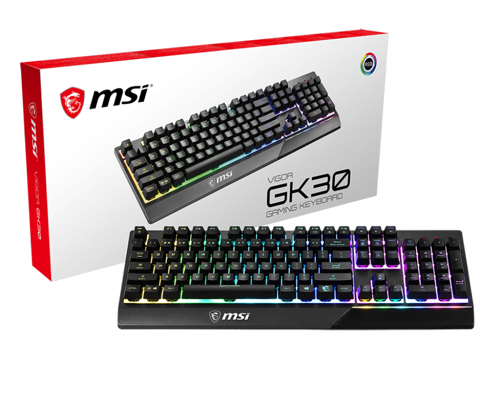 MSI | Vigor GK30 | Gaming Keyboard | Wired | RGB LED light | US | Black