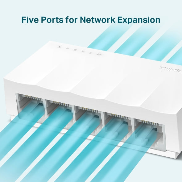 TP-LINK | 5-Port 10/100Mbps Desktop Network Switch | LS1005 | Unmanaged | Desktop | Power supply type External