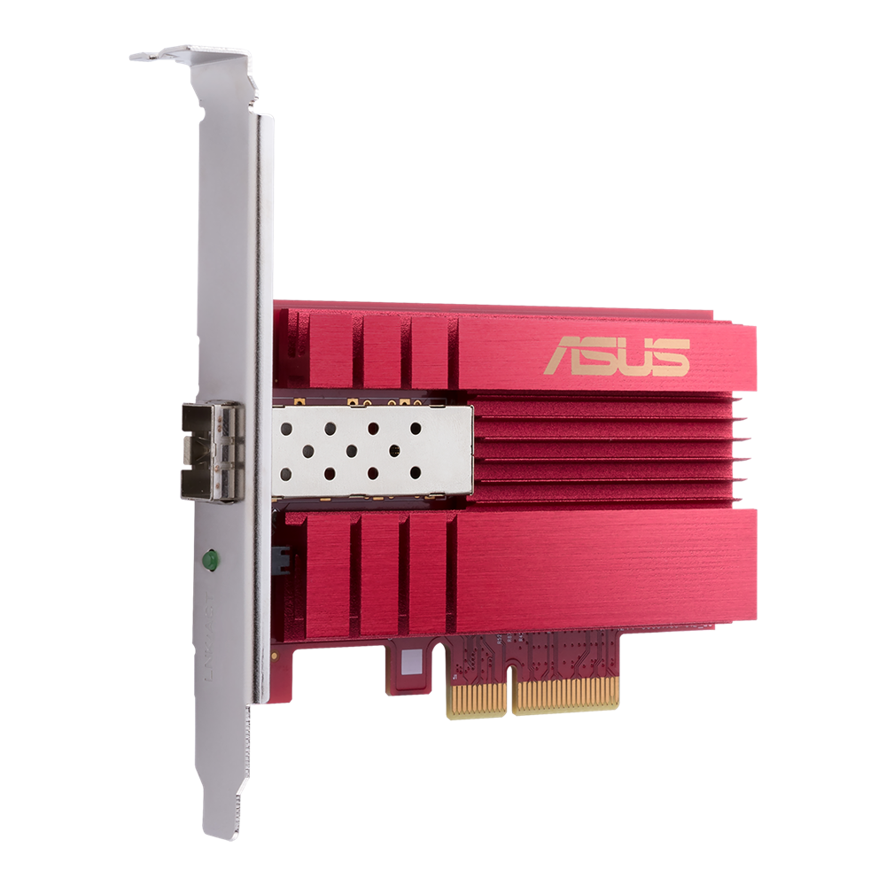 Asus | XG-C100F 10G PCIe Network Adapter; SFP+ port for Optical Fiber Transmission and DAC cable | 10/100/1000/10000 Mbit/s