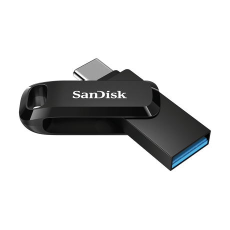 SanDisk Ultra Dual Drive Go USB atmintinė 128GB, USB-C/USB-A 3.2 Gen 1, Juoda