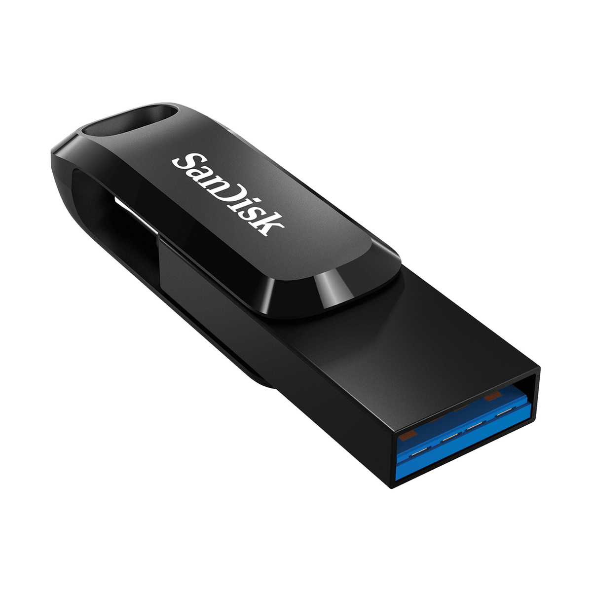 SanDisk Ultra Dual Drive Go USB atmintinė 128GB, USB-C/USB-A 3.2 Gen 1, Juoda