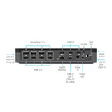 Targus | USB-C Universal Quad 4K (QV4K) Docking Station | DOCK570EUZ | DisplayPorts quantity 4 | USB 3.0 (3.1 Gen 1) Type-C ports quantity 1x USB-C 3.0 Port, 4x USB 3.0 Ports | HDMI ports quantity 4 | 100 W
