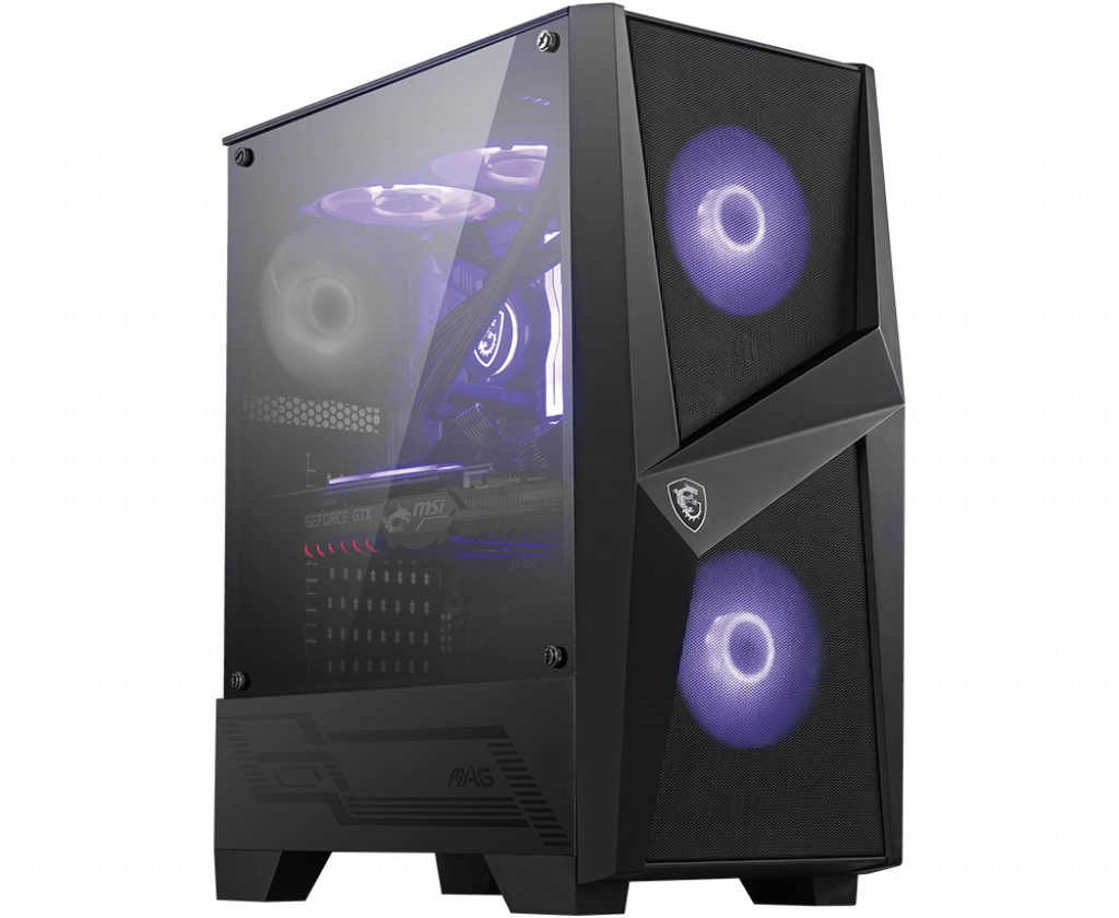 MSI MAG FORGE 100M PC Case, Mid-Tower, USB 3.2, Black | MSI | MAG FORGE 100M | ATX | Black