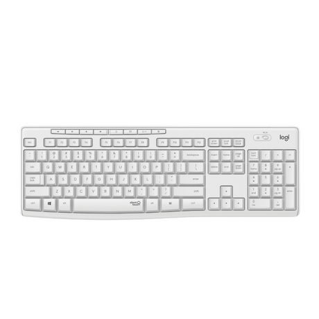Klaviatūra belaidė Logitech Silent Wireless MK295, Balta