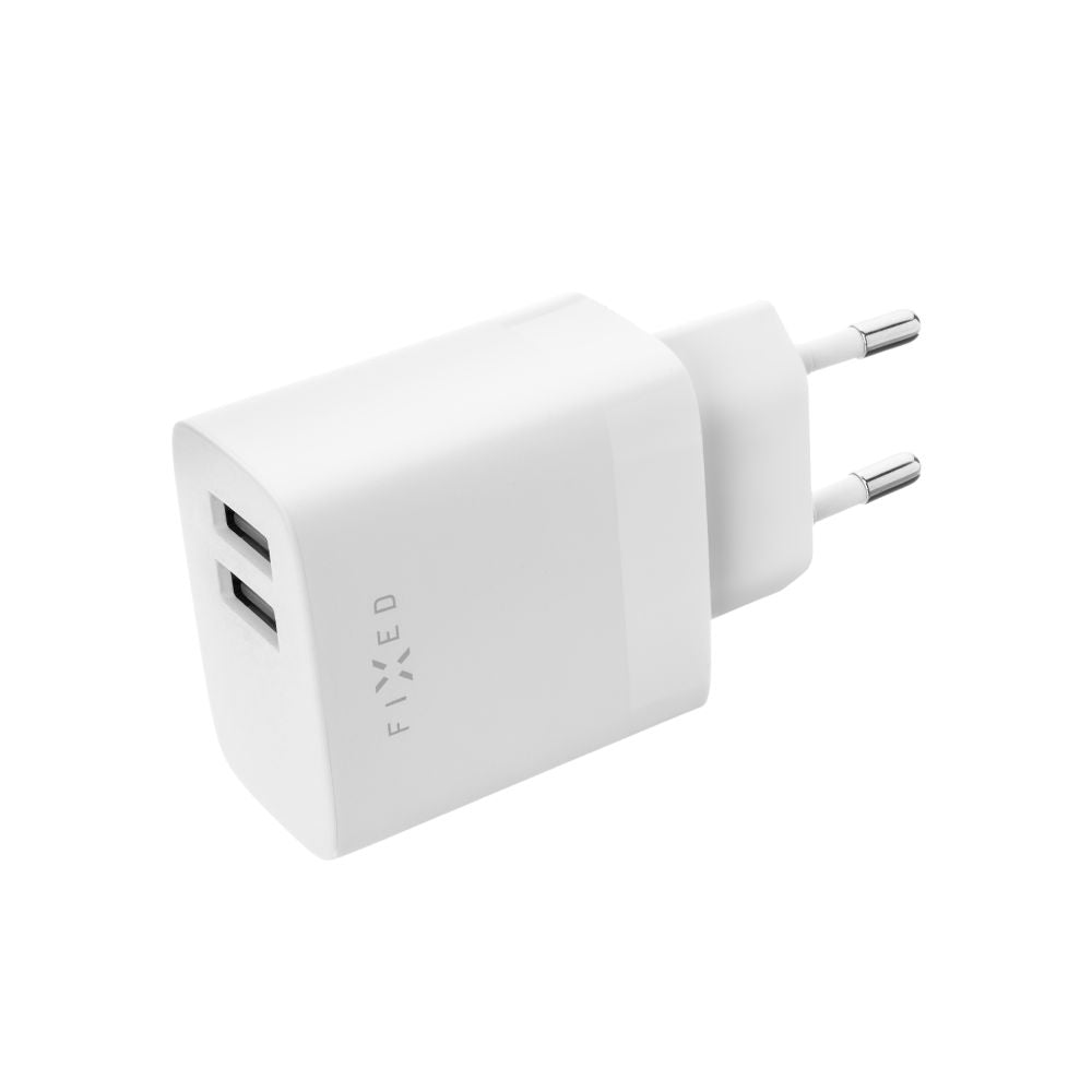 FIXED Dual USB Travel Charger 17W, White | Fixed