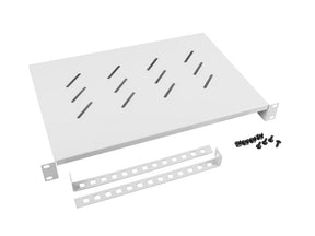 Lanberg 19" fixed shelf 1U/483x300mm, max load capacity up to 25kg | AK-1004-S | Grey
