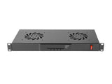 Lanberg 19" fan unit/ventilation panel with LCD 2 fans + thermostat 230V | AK-1502-B | Black