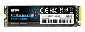Silicon Power | SSD | P34A60 | 256 GB | Solid-state drive interface PCIe Gen3x4 | Read speed 2200 MB/s | Write speed 1600 MB/s