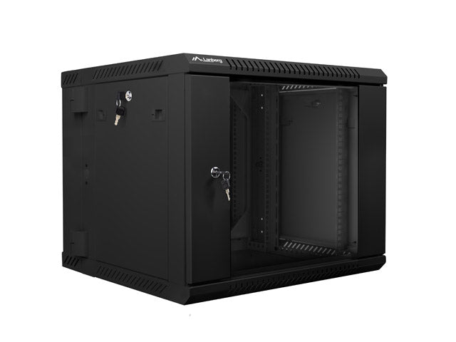 Lanberg | Rack cabinet 19" double-section wall-mount 9U/600x600 (flat pack) | WF02-6609-10B | Black