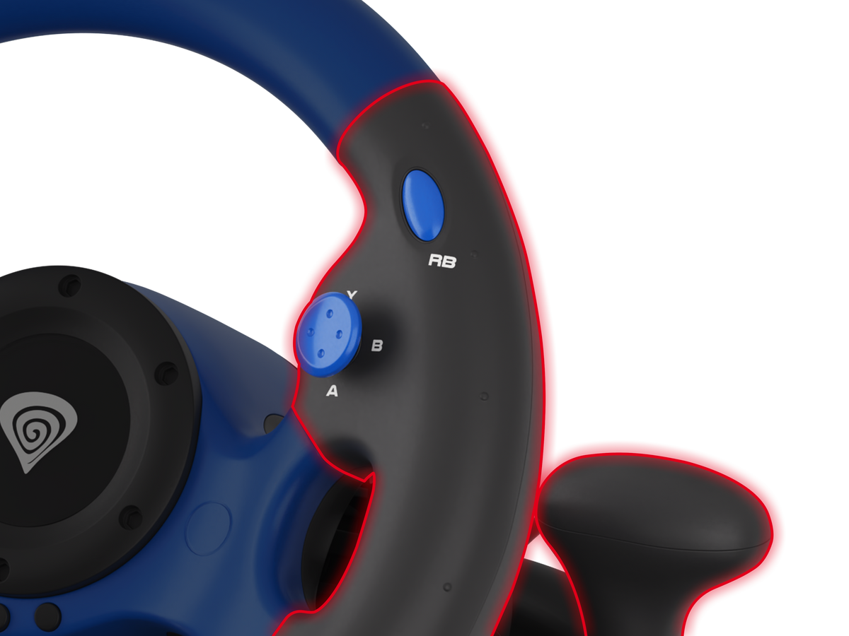 Genesis | Driving Wheel | Seaborg 350 | Blue/Black | Game racing wheel