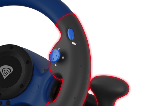 Genesis | Driving Wheel | Seaborg 350 | Blue/Black | Game racing wheel