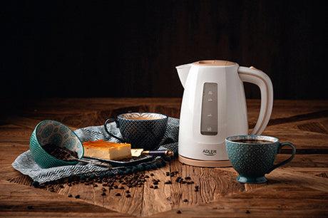 Adler | Kettle | AD 1264 | Standard | 2200 W | 1.7 L | Plastic | 360° rotational base | White