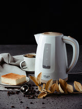 Adler | Kettle | AD 1264 | Standard | 2200 W | 1.7 L | Plastic | 360° rotational base | White
