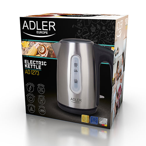 Adler | Kettle | AD 1273 | Standard | 1200 W | 1 L | Stainless steel | 360° rotational base | Stainless steel
