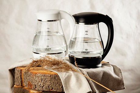 Adler | Kettle | AD 1274 | Standard | 2200 W | 1.7 L | Plastic/Glass | 360° rotational base | Black/Transparent