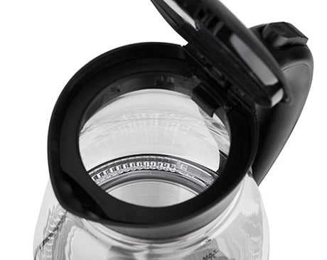 Adler | Kettle | AD 1274 | Standard | 2200 W | 1.7 L | Plastic/Glass | 360° rotational base | Black/Transparent