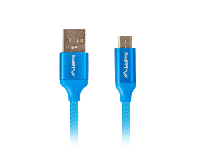 Lanberg | USB Micro to USB-A 2.0 Cable Blue Premium QC 3.0, 1.8 m | CA-USBM-20CU-0018-BL | USB Micro to USB Type-A