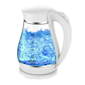 Adler | Kettle | AD 1274 | Electric | 2200 W | 1.7 L | Polypropylene/Glass | 360° rotational base | White