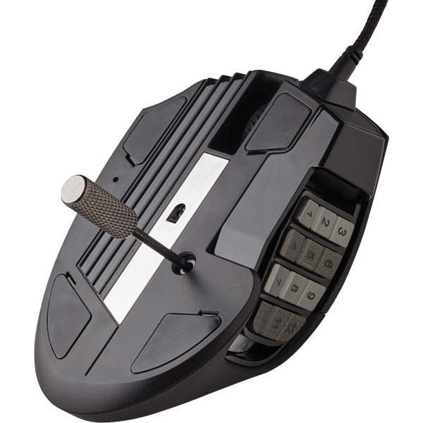 Corsair | SCIMITAR RGB ELITE | Wired | Optical | Gaming Mouse | Black | Yes