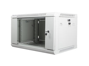 Lanberg | Rack cabinet 19" wall-mount 6U/600x450 (flat pack) with glass door | WF01-6406-10S | Grey