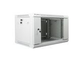 Lanberg | Rack cabinet 19" wall-mount 6U/600x450 (flat pack) with glass door | WF01-6406-10S | Grey