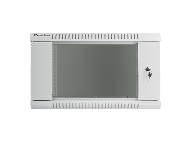 Lanberg | Rack cabinet 19" wall-mount 6U/600x450 (flat pack) with glass door | WF01-6406-10S | Grey