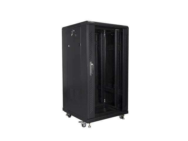 Lanberg | Rack cabinet 19" free-standing 22U/600x600 (flat pack) | FF01-6622-12B | Black