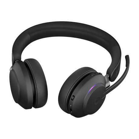 Jabra Evolve2 65 MS Stereo Belaidės ausinės, Bluetooth, USB-A, Juoda