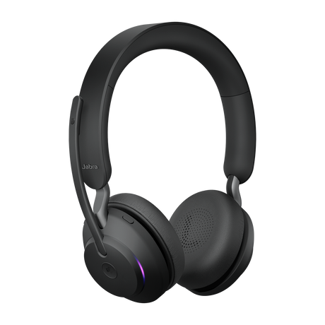 Jabra Evolve2 65 MS Stereo Belaidės ausinės, Bluetooth, USB-A, Juoda