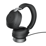 Jabra Evolve2 85 MS Stereo Laidinės/Belaidės ausinės, Bluetooth, USB-A, Charging Stand, Juoda