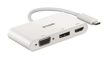 D-Link | 3-in-1 USB-C to HDMI/VGA/DisplayPort Adapter | DUB-V310 | USB hub | USB Type-C