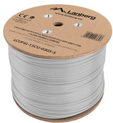 Lanberg | LAN Cable CAT.6A UFTP 305M Solid CU LSZH Grey CPR + Fluke Passed | LCUF6L-11CU-0305-S