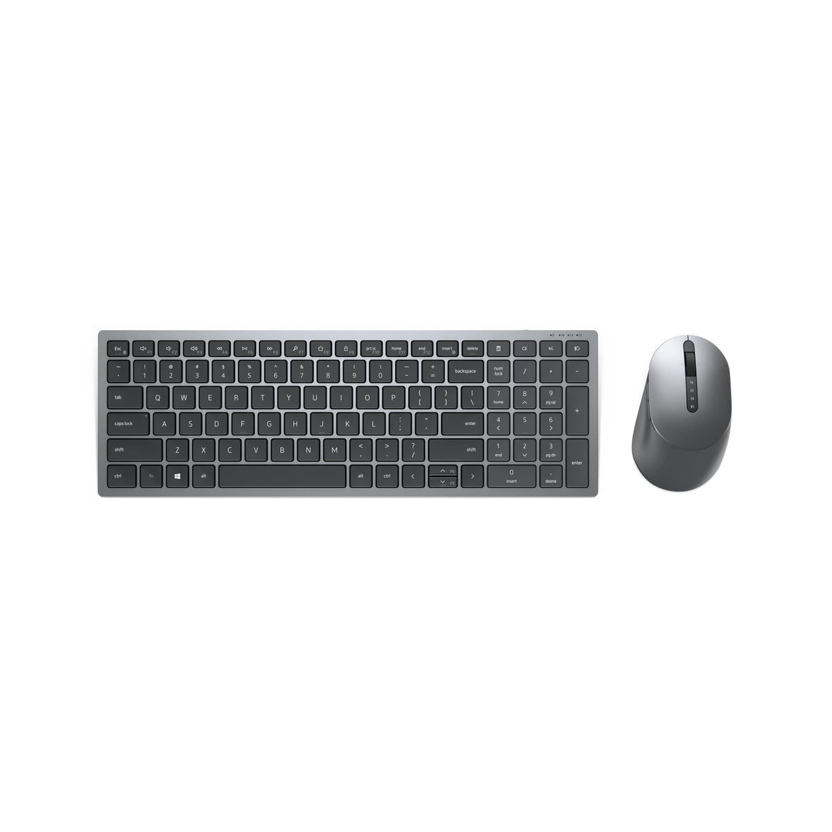 Dell | Keyboard and Mouse | KM7120W | Keyboard and Mouse Set | Wireless | Batteries included | Bluetooth | Wireless connection | US | Titan Gray