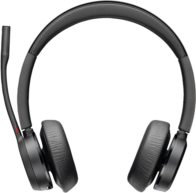 Poly Voyager 4320 MS Teams Belaidės ausinės, Bluetooth, USB-A, +BT700 dongle, +Charging Stand, Juoda