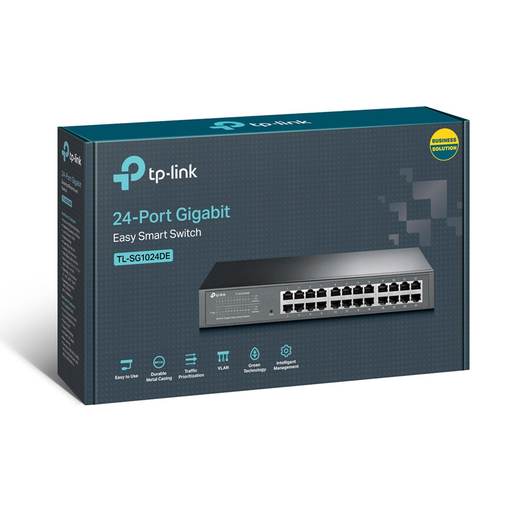 TP-LINK | Switch | TL-SG1024DE | Web Managed | Rackmountable | Gigabit Ethernet (copper) ports quantity 24 | 36 month(s)