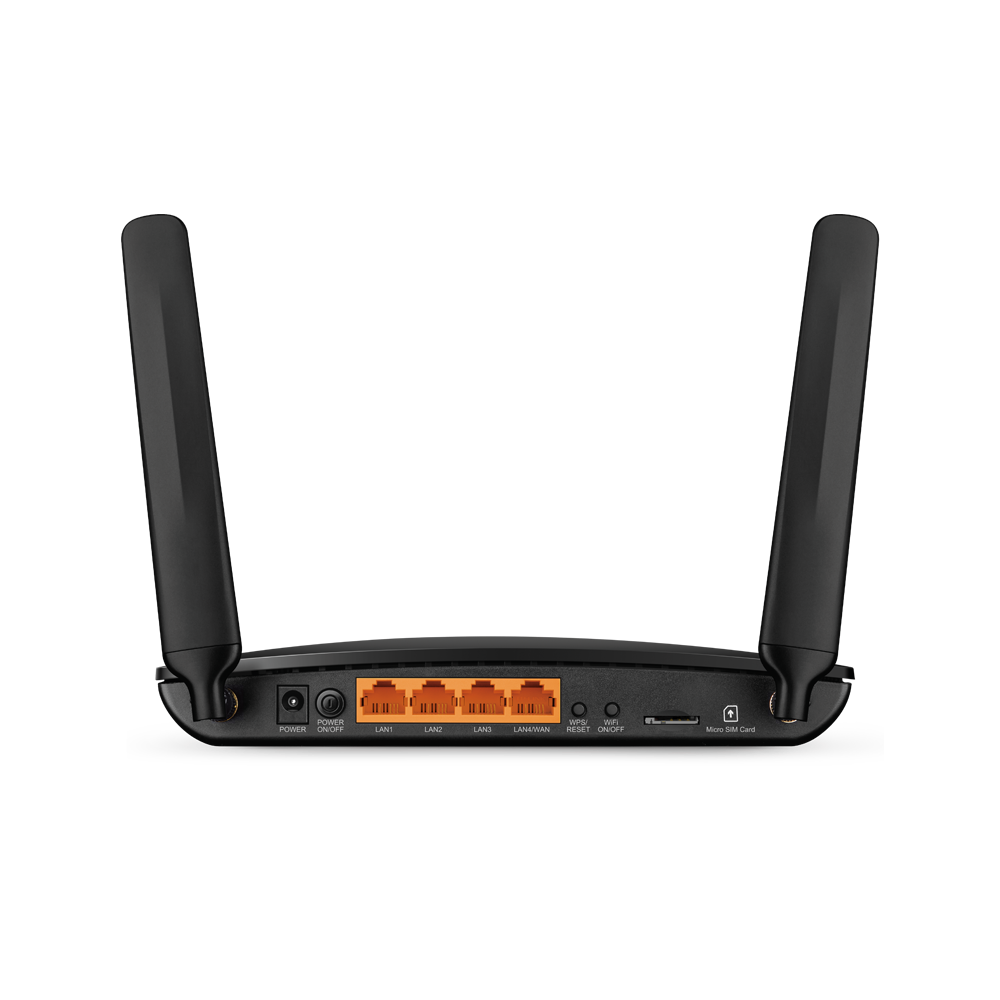 TP-LINK | 4G LTE Router | TL-MR6400 | 802.11n | 300 Mbit/s | 10/100 Mbit/s | Ethernet LAN (RJ-45) ports 3 | Mesh Support No | MU-MiMO No | 4G | Antenna type 2xExternal | No USB