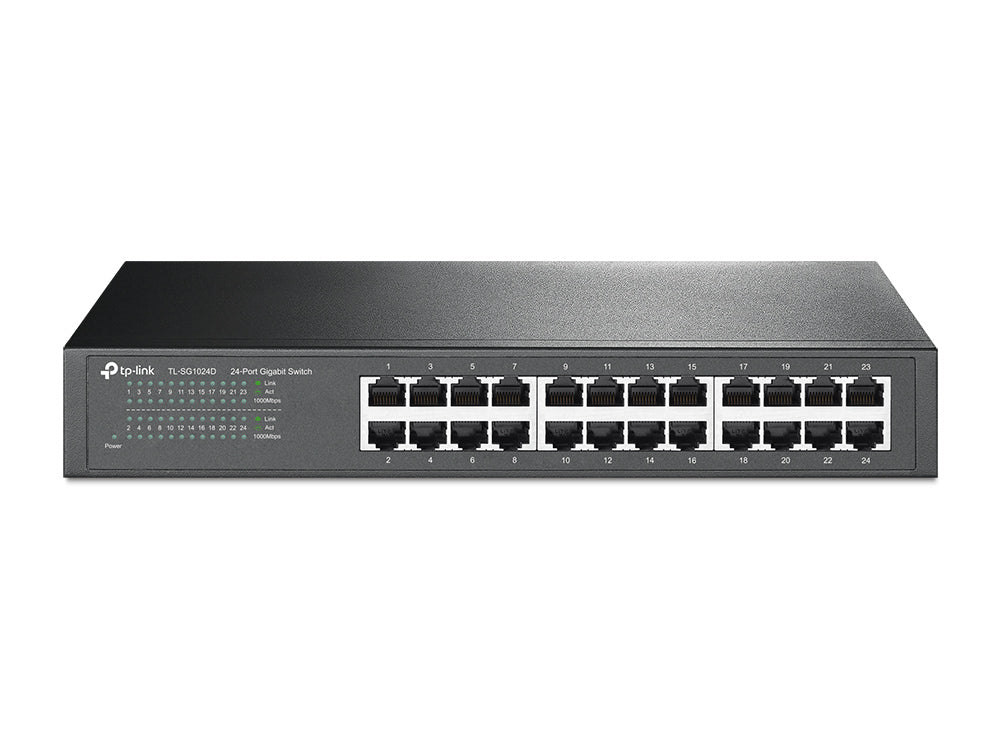 TP-LINK | Switch | TL-SG1024D | Unmanaged | Desktop/Rackmountable | Gigabit Ethernet (copper) ports quantity 24 | 36 month(s)