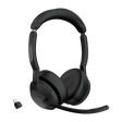 Jabra Evolve2 55 MS Stereo Link380c Belaidės ausinės Bluetooth USB-C, Juoda